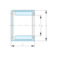 Drawn cup needle roller bearing BK series